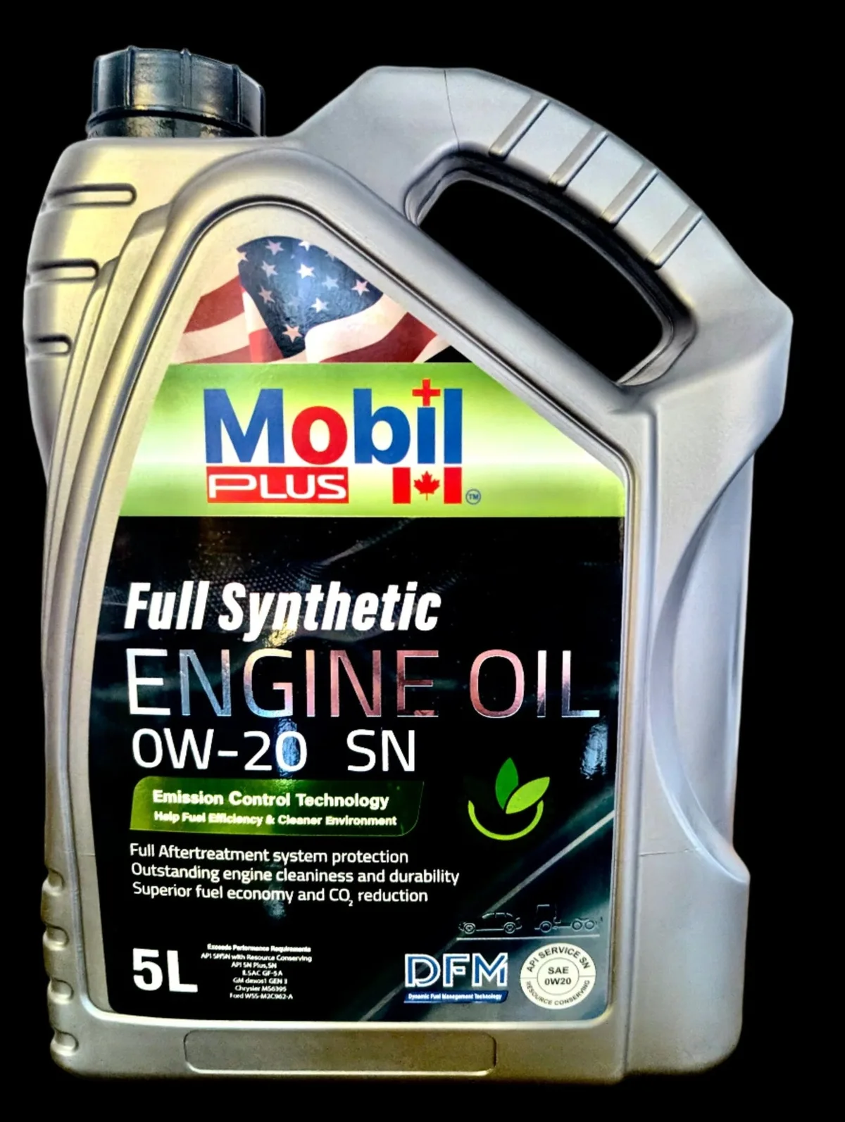 0W-20 full synthetic oil bottle