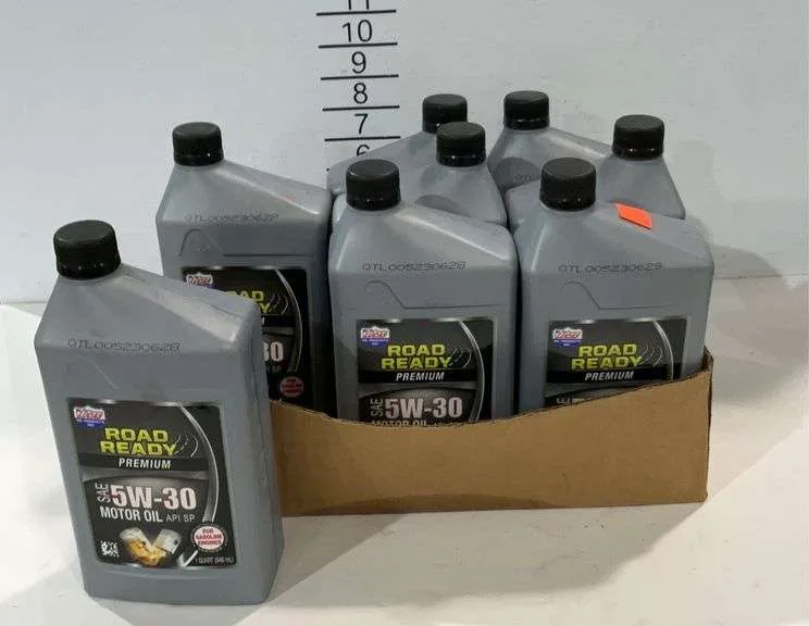 5W-30 motor oil bottle label