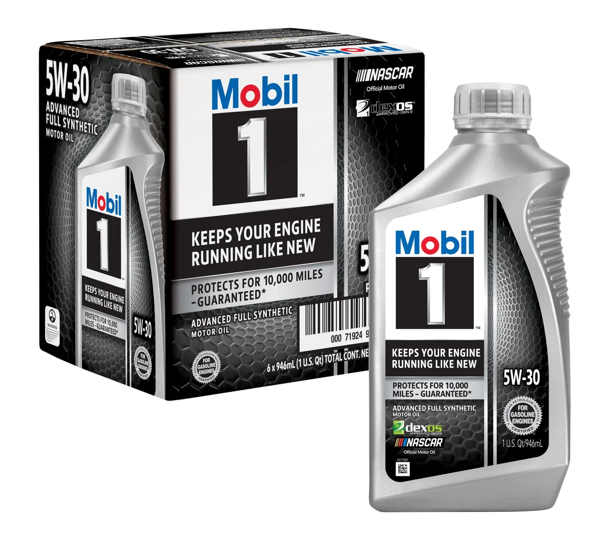 5W-30 motor oil bottle