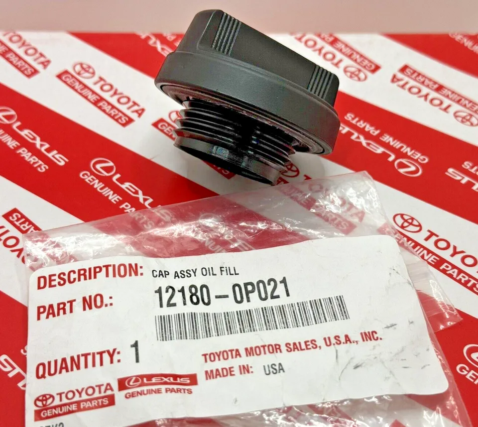 Corolla oil filler cap close-up