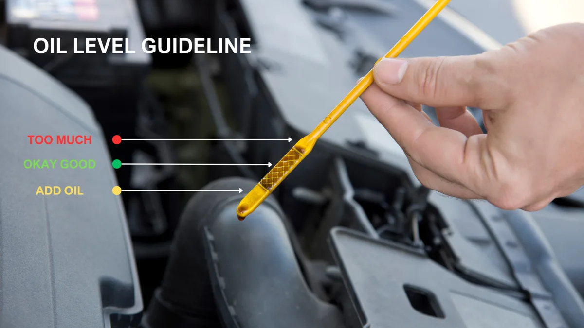 dipstick oil level reading