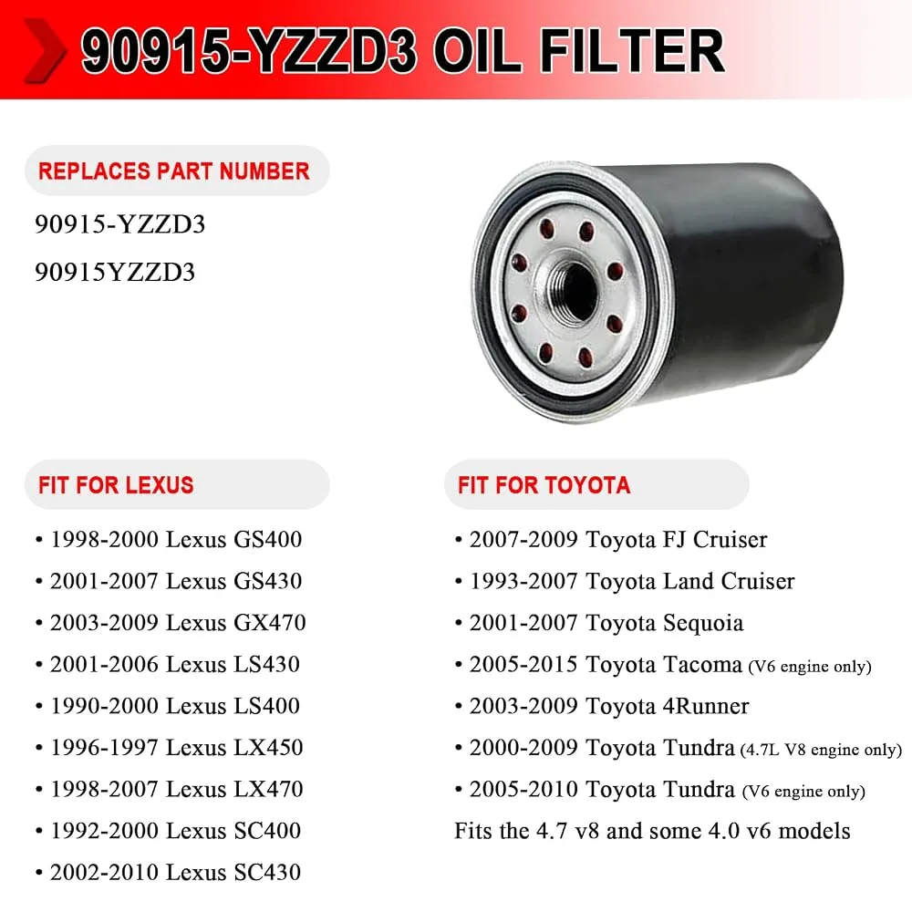 Toyota oil filter and crush washer
