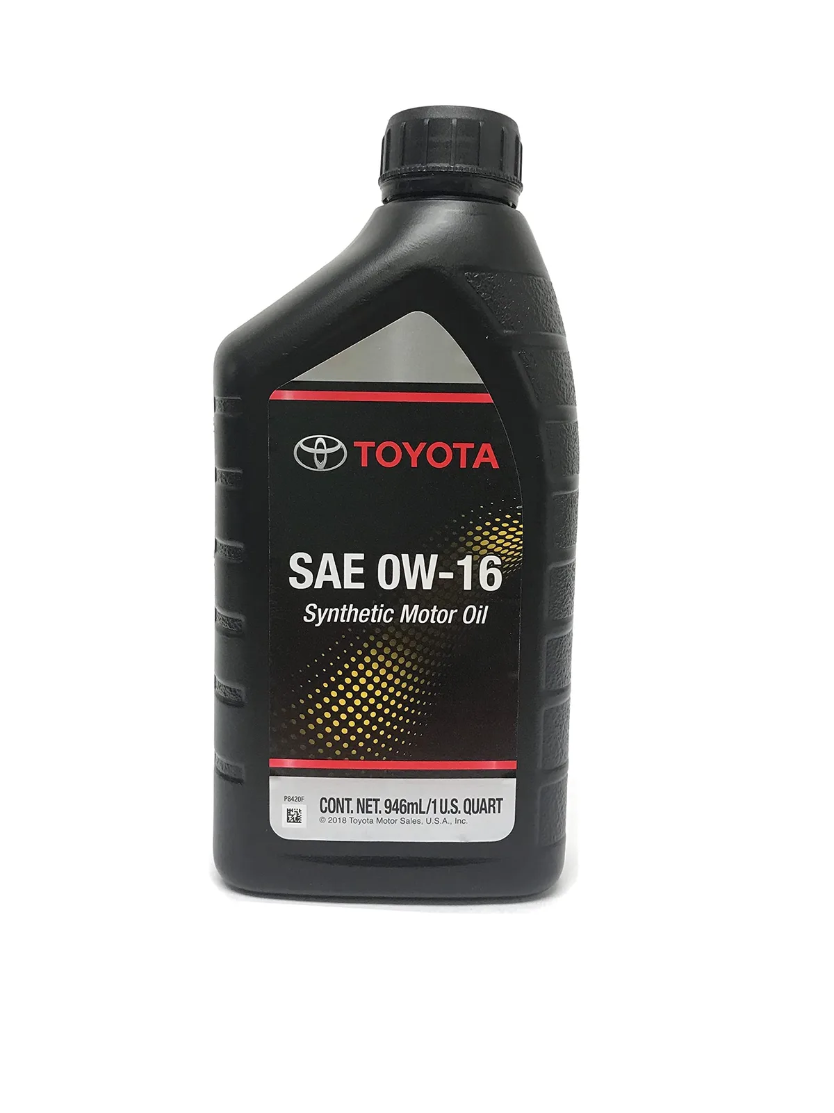 0W-16 synthetic motor oil bottle