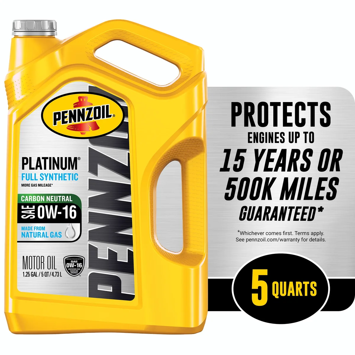 0W-16 synthetic oil quart bottle