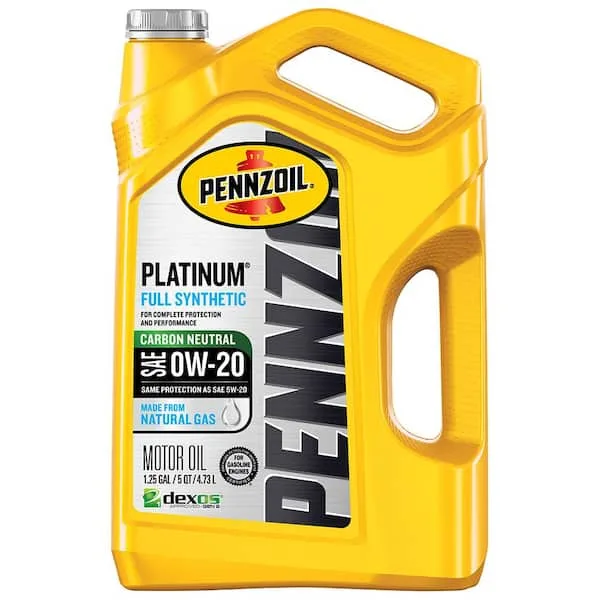 0W-20 synthetic oil bottle