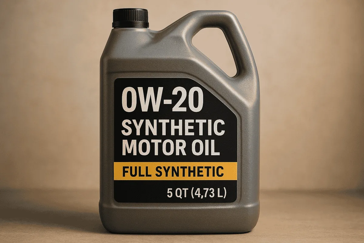 0W-20 synthetic oil bottle