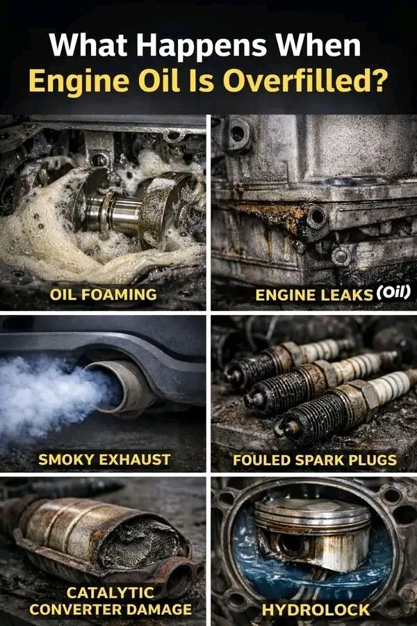 engine damage from overfilling oil