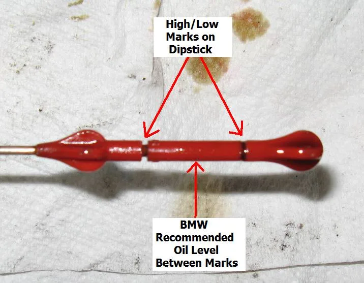 oil dipstick correct reading
