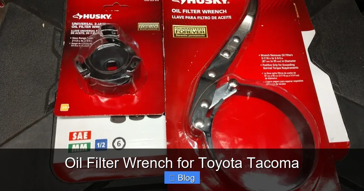 oil filter stuck 2001 tacoma