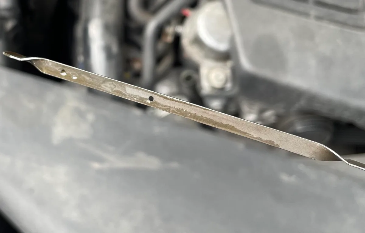 overfilled dipstick