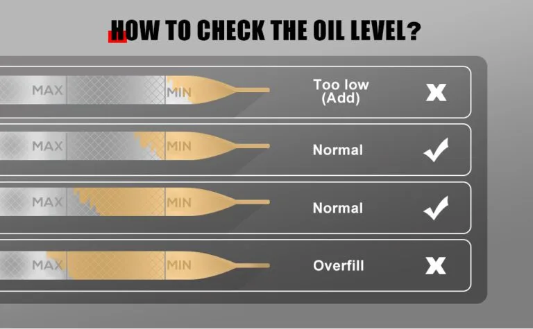 overfilled engine oil dipstick