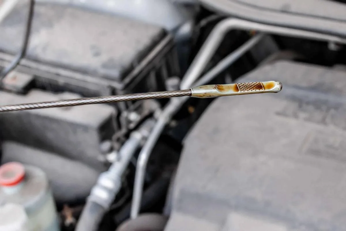 overfilled oil dipstick