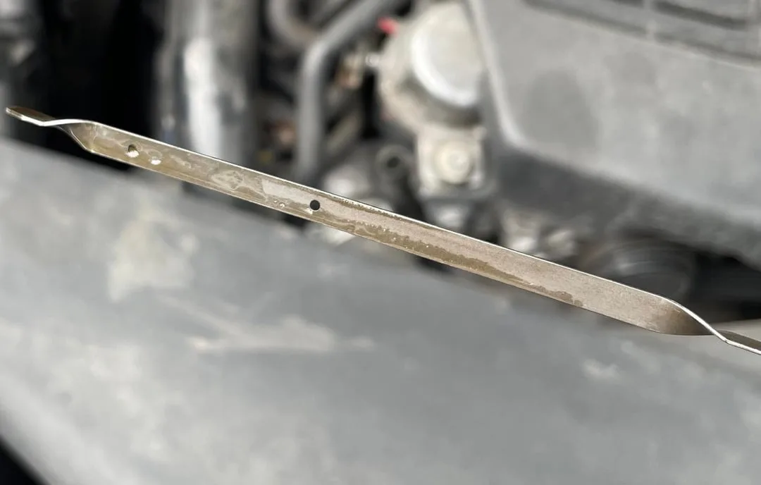overfilled oil dipstick