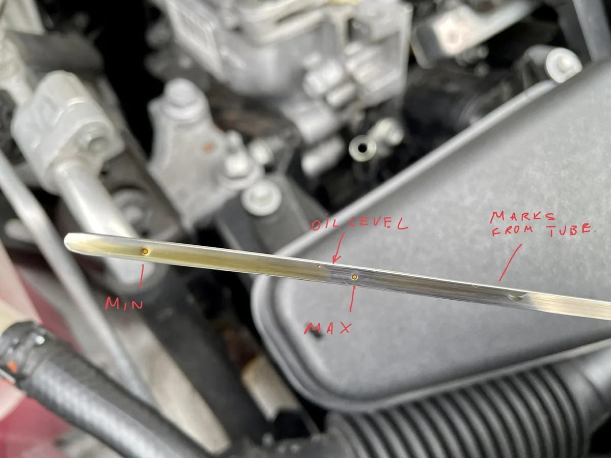 Prius dipstick reading correct level