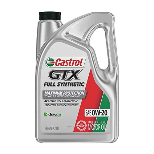 SAE 0W-20 synthetic motor oil jug