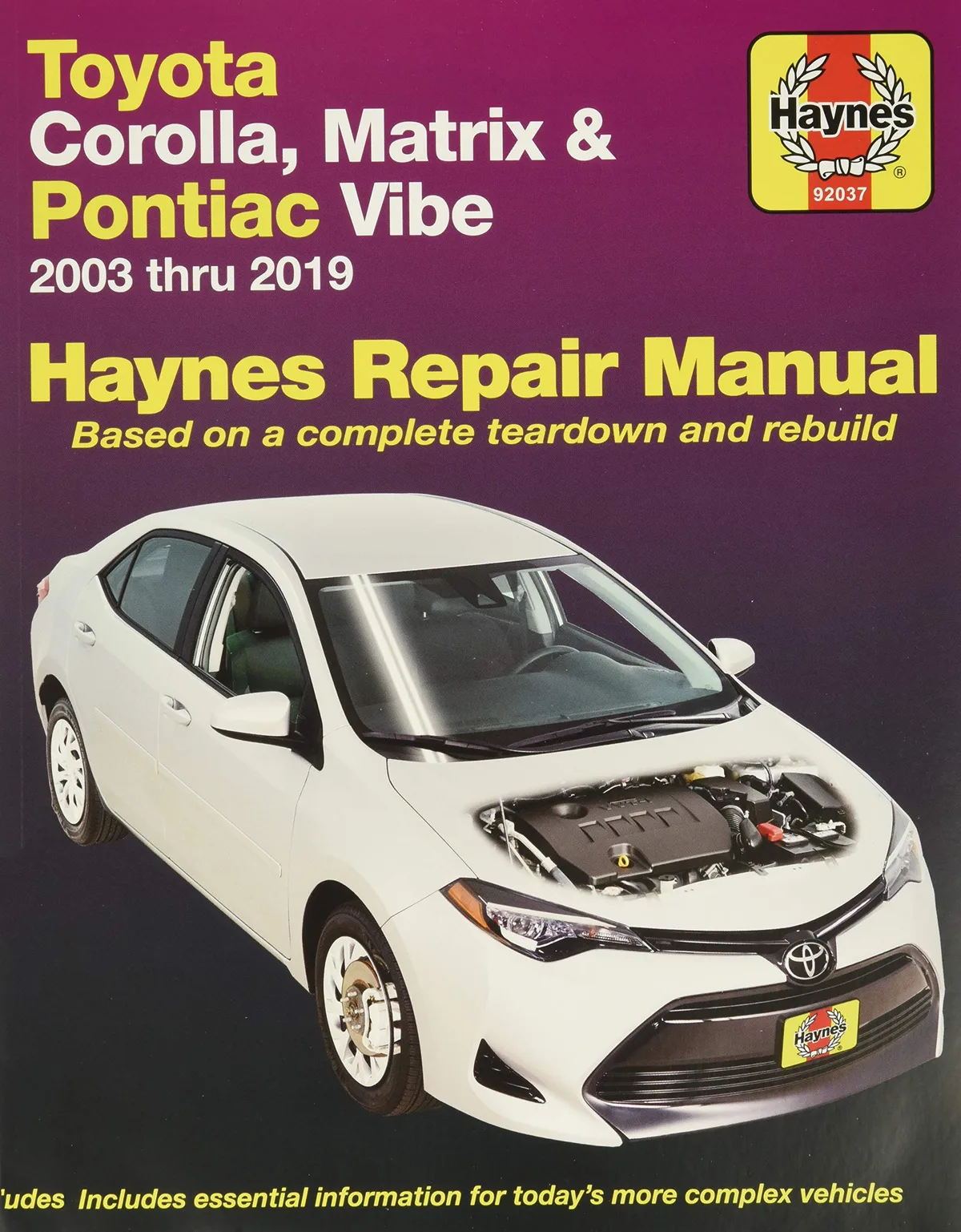 Toyota Corolla repair cost benchmark