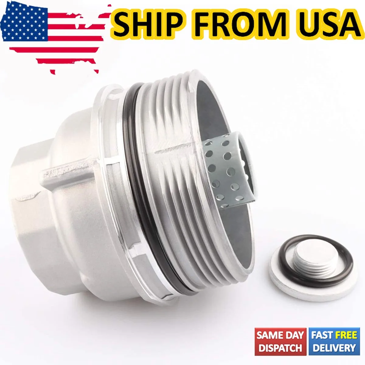 Toyota oil filter housing and drain plug