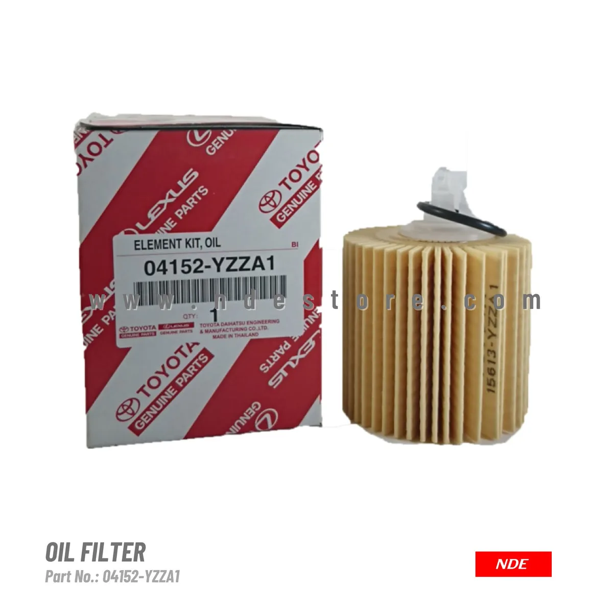 Toyota oil filter part number 04152-YZZA1