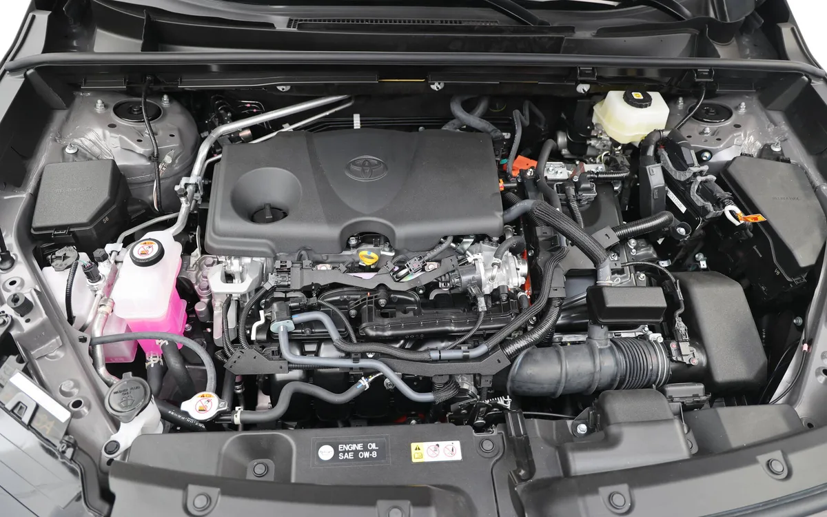 used car inspection engine bay